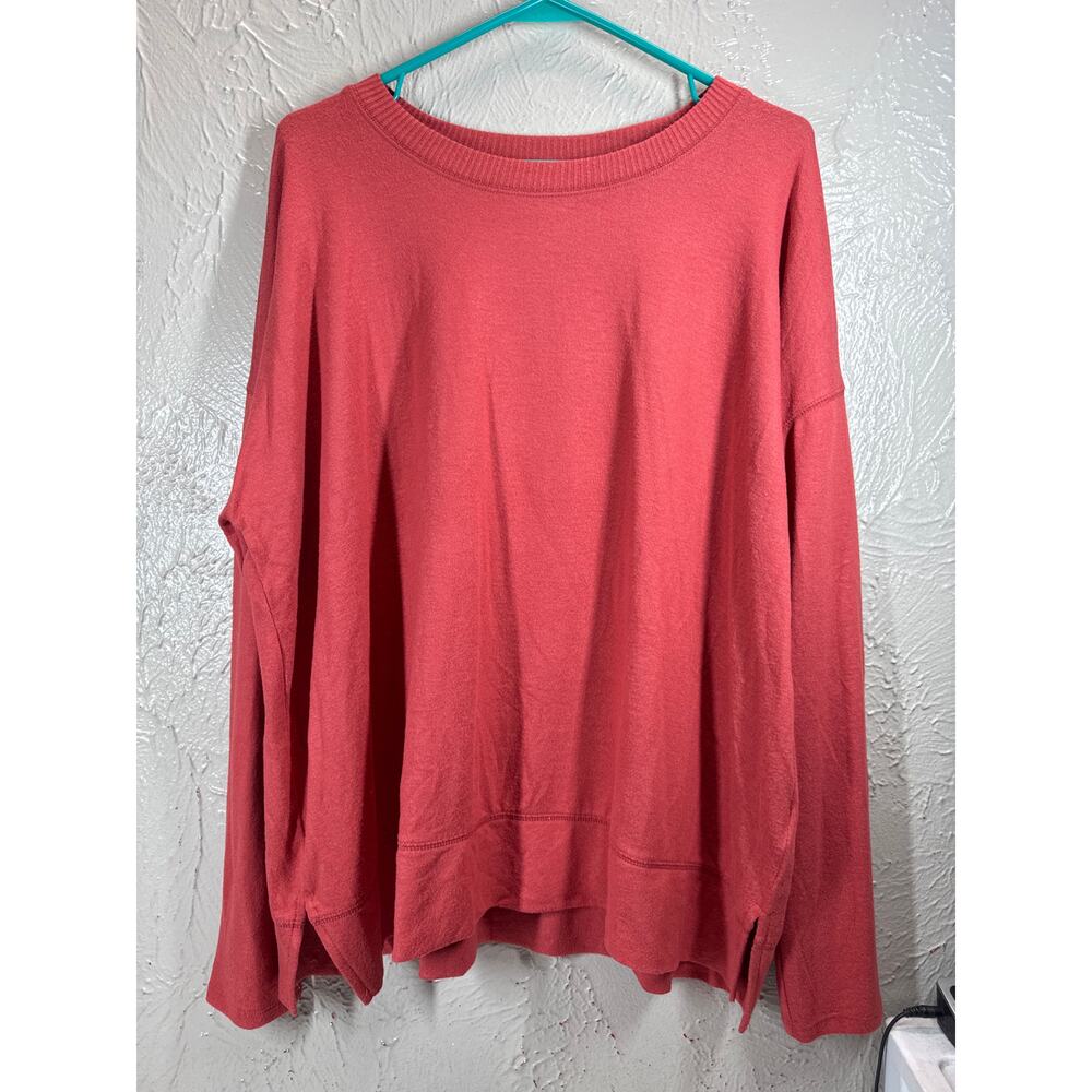 Lucky Brand Super Soft Jersey‎ Lightweight Sweater Cozy Crewneck Top Size XL